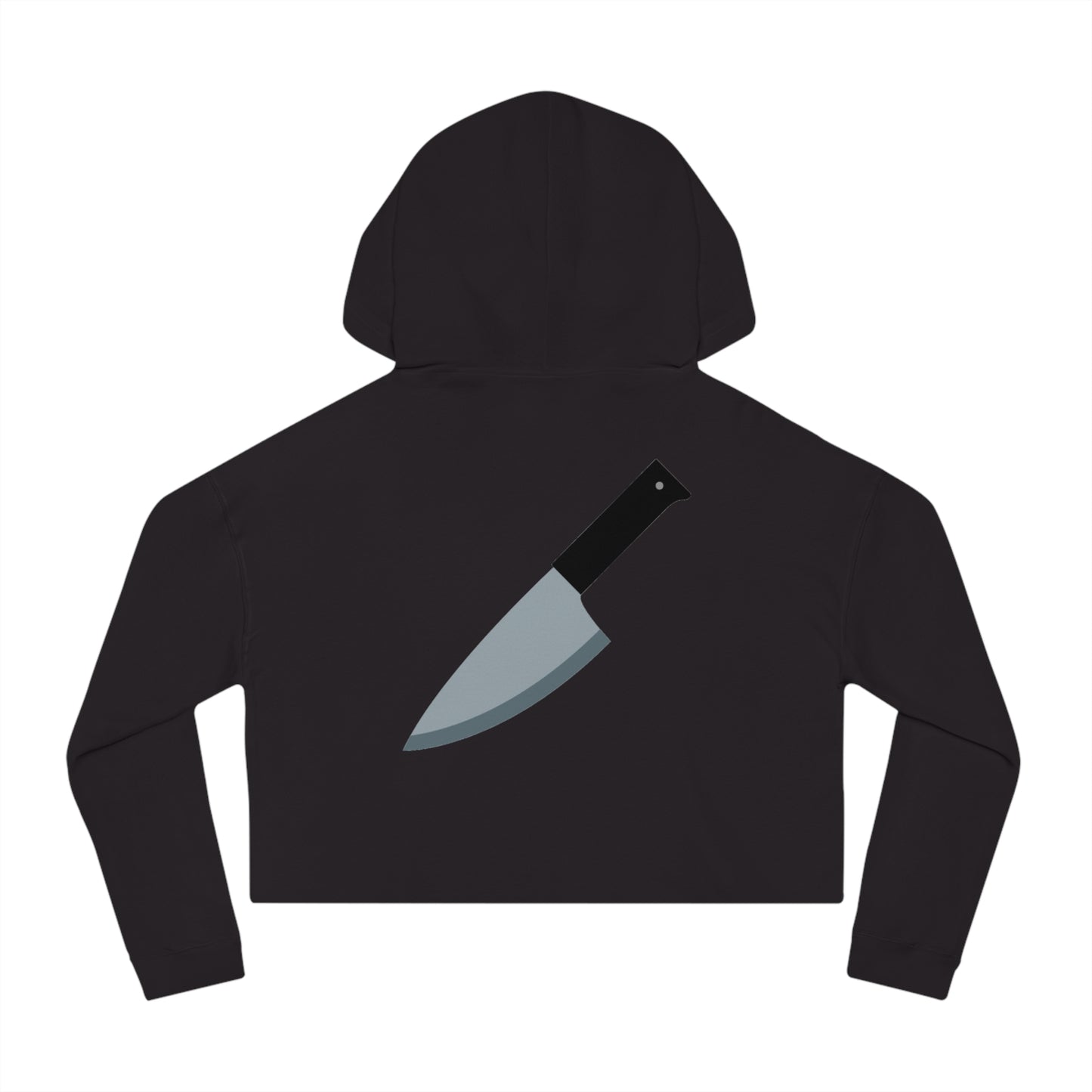 Knife Emoj Cropped Hoodie